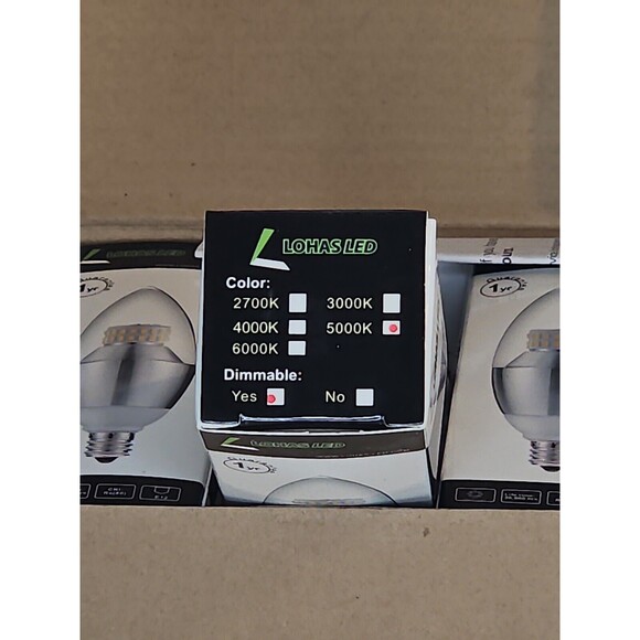 Crystal White Glow E12 Bright Bulb 3 pack LOHAS LED  550 Lumens 6w (40w) 5000k - Picture 4 of 4